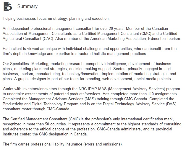 Summary Image - Management Consultant - CMC cert